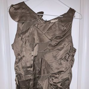 J.Crew silk sleeveless blouse with ruffle